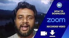 How to download zoom recorded video