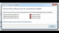 How to fix Bluetooth peripheral device driver in Windows 7(Connect to any Bluetooth device)