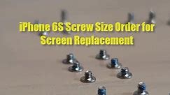 Screw Size Diagram for iPhone 6S Screen Replacement When You Mixed Up