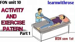 Activity and Exercise Pattern| FON unit 10( part 1 ) Bsn sem 1st Kmu slides | learnwithrose
