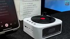 Retro Vinyl Record Player FM Radio Bluetooth 5.0 Mini Stereo Sound Rechargeable Radio