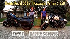 Honda Rebel 500 vs Kawasaki Vulcan S 650 Comparison, Review and Specifications