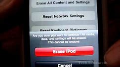 How to erase everything on an iPod Touch
