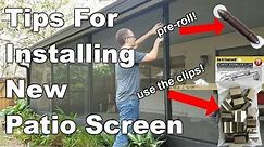 How To Replace Patio Screen