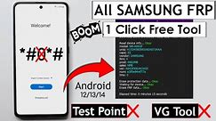 All Samsung Frp Bypass/Unlock One Click Free Tool 2024 *#0*# Not Working | Without VG Tool