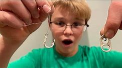 How to make a fishing hook out of a soda tab!!!