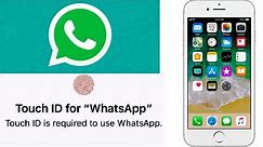 How to enable "Touch ID" to unlock Whatsapp - New Feature for iPhone only 2020