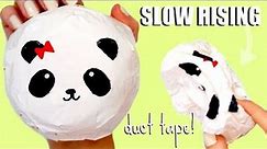 DIY DUCT TAPE SQUISHY | No stuffing, no memory foam panda bun