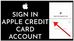How to Sign In Apple Credit Card Account Online 2023? Apple Credit Card Login