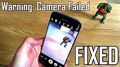 Samsung Galaxy S9 S8 S7 Edge S6 S5 Warning: Camera Failed FIXED. Simple steps showing how to do this