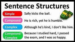 4 Sentence Structures You Must Know | Easy Explanation | Learn with Examples