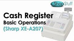 How use the Sharp XE-A207 cash register