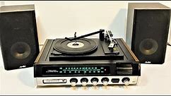 REALISTIC CLARINETTE III AM/FM STEREO W/Serviced Multi-play Record ChangerNEW MOUKEY 2 WAY SPEAKERS!