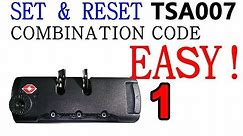 [1min 30sec] How to set / reset TSA 007 combination code SUBSCRIBE please