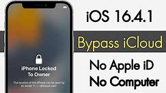 iOS 16.4.1 iphone Locked To Owner How To Unlock iphone No Apple iD No Computer