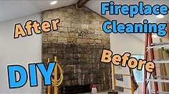 Cleaning Soot Off Fireplace Stone and Brick