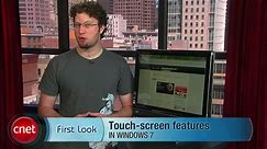 Touch-screen features in Windows 7