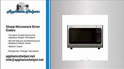 sharp microwave errorcodes