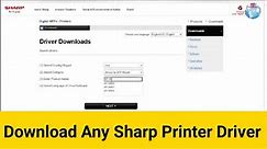 How To Download and Install Sharp Printer Drivers from the Web (All Model)