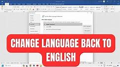 How to Change Language in Microsoft Word back to English [2023]