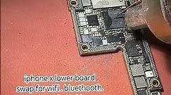 iphone x lower board swap for wifi . bluethooth. n network. problem please subscribe my channel