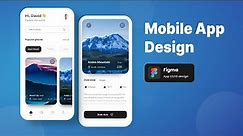 Mobile App Design in Figma (UX/UI Design, Prototype, Export)