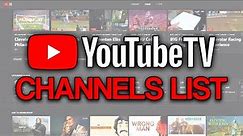 YouTube TV Channels List (2024)