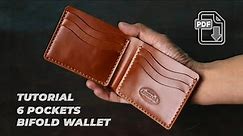 6 Pockets Bifold Wallet - Tutorial with PDF pattern