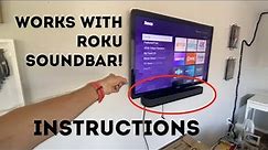 ★★★★★ Sound Bar Bracket for Universal Mounting of Sound Systems under TV - Roku Instructions