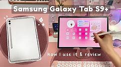 Samsung Galaxy Tab S9 Plus 💗 S9+ unboxing, review & how I use it ✏️
