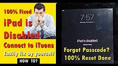 How to Reset Apple iPad Passcode | How to unlock iPad | iPad Disabled connect to iTunes