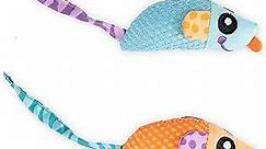 Catstages Catnip Chew Mice Dental Health Cat Toy - 2 Pack