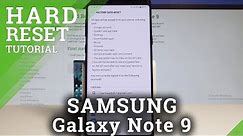 How to Factory Reset SAMSUNG Galaxy Note 9 - Restore Defaults / Wipe Data