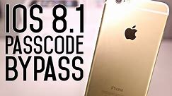 How To Bypass iOS 8.1 Passcode Settings - iPhone, iPad & iPod