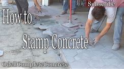 How to Stamp Concrete (stone pattern)