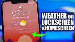 Enable Live Weather on iPhone Home Screen & Lock Screen !