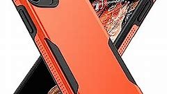 NTG Military Shockproof iPhone 12 Case [2 Layer Structure Protection] [Military Grade Anti-Drop] Hard Slim iPhone 12 Phone Case, Shockproof Protective Phone Case for iPhone 12 (6.1 inch), Orange