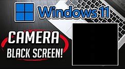 How to FIX Camera Black Screen on Windows 11 Problem