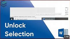 How to Lock a MS Word Document 2024