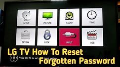How to Reset Password LG LED TV