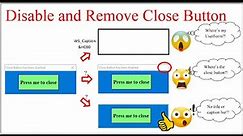 Excel VBA - Disable and remove close button on UserForm