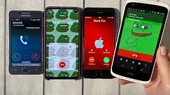 Incoming Call Frog Pepe Samsung Galaxy S2 plus & HTS Vs IPhone 6 & Samsung S10e