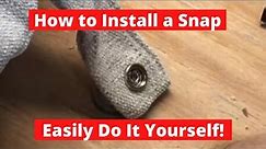 How to Install a Snap - Dritz Snap Fastener Kit