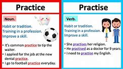 PRACTICE vs PRACTISE 🤔| What's the difference? | English grammar