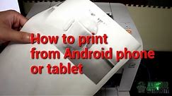 How to print from your Android phone or tablet