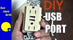 USB PORT IN A WALL?! - USB Outlet Tutorial
