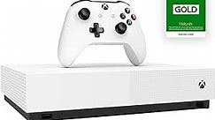 Xbox One S All Digital Edition Console Bundle w/Fortnite exclusive - Downloads for Minecraft, SOT, & Fornite Battle Royale - 1TB Hard Drive Capacity - Enjoy disc-free gaming - Includes 1 Month tr