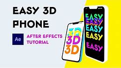 How To Create a 3D Phone. After Effects Tutorial