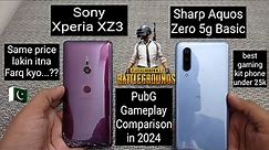 Sony Xperia XZ3 Vs Sharp Aquos Zero 5g Basic PubG Gameplay Comparison in 2024