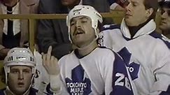 Bob Cole Borje Salming 1986 Toronto Maple Leafs Game #3 Norris Division Semi-Finals